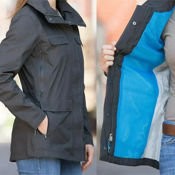 Kuhl Saboteura Waterproof Jacket Zip Raincoat Raven Gray Lightweight Size Small - Picture 8 of 12